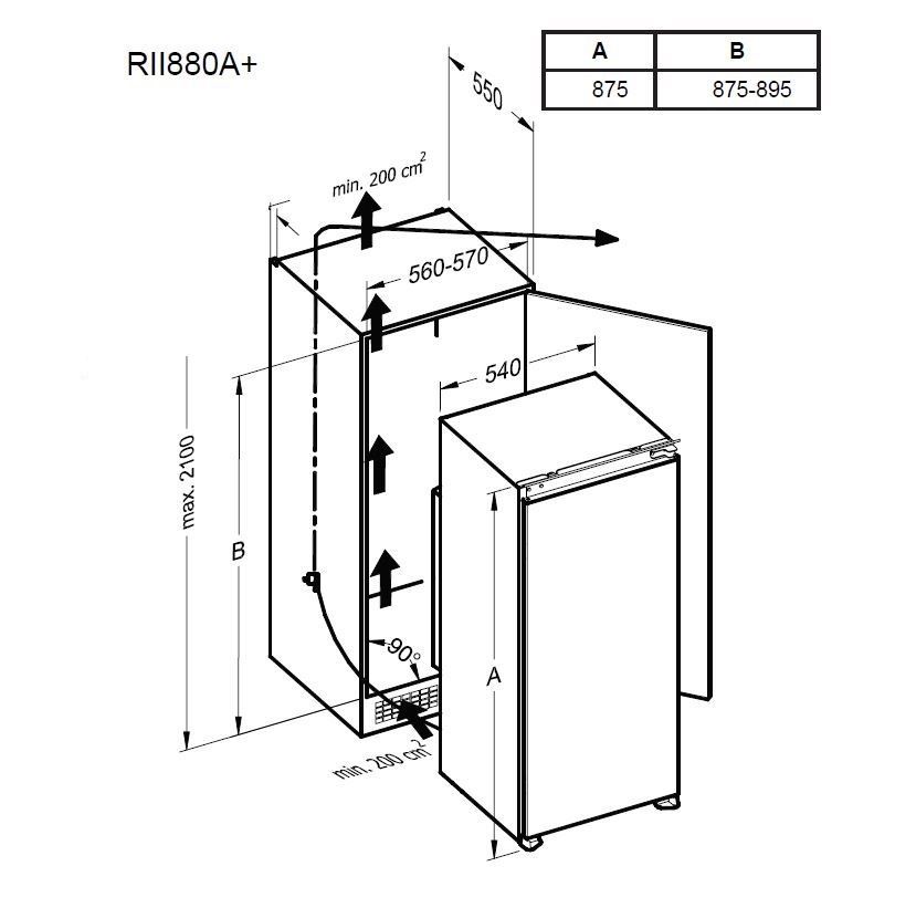 Gowan Home NordMende Integrated 880cm Fridge With Icebox