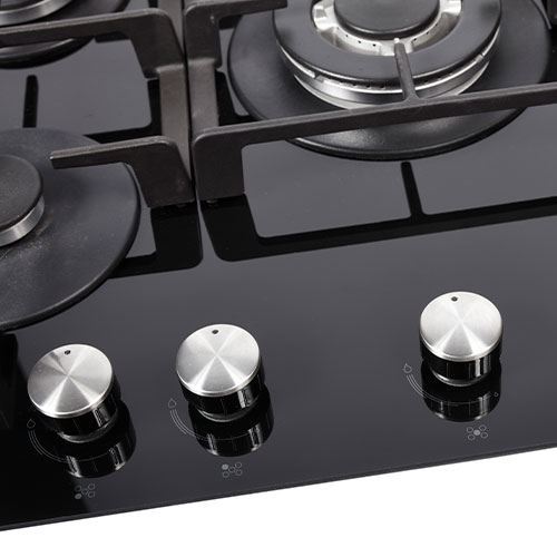 Gowan Home. NordMende 70cm 5 x Burner Gas Hob 1 x Wok Burner Cast Iron ...