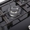 Picture of NordMende 70cm 5 x Burner Gas Hob 1 x Wok Burner Cast Iron Pan Supports Black Glass