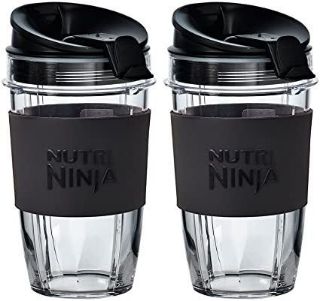 Gowan Home. Ninja Twin Pack 500ml 2 x Cups 2 x Lids 2 x Silicone Sleeves