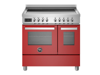 Picture of Bertazzoni Professional 90cm Range Cooker Twin Oven Induction Gloss Red