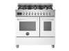 Picture of Bertazzoni Professional 90cm Range Cooker Twin Oven Dual Fuel Gloss White