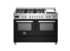 Picture of Bertazzoni Professional 120cm Range Cooker Twin Oven Dual Fuel Gloss Black