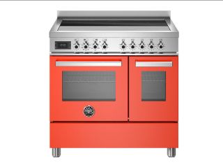 Picture of Bertazzoni Professional 90cm Range Cooker Twin Oven Induction Gloss Orange