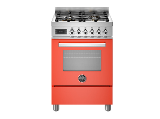 Picture of Bertazzoni  Professional 60cm Cooker Single Oven Dual Fuel Gloss Orange