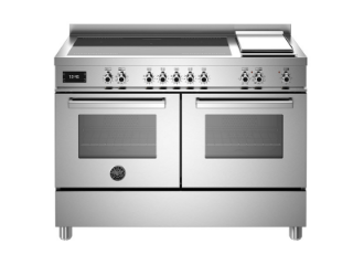 Picture of Bertazzoni Professional 120cm Range Cooker Twin Induction Fuel Stainless Steel