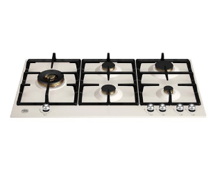 Picture of Bertazzoni Heritage Series 90cm Gas Hob with Left Wok Burner Ivory Chrome