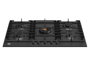 Picture of Bertazzoni Modern Series 90cm Gas Hob with Central Wok Burner Matt black