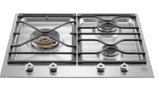 Picture of Bertazzoni Segmented 60cm Gas Hob with 3 Gas Burners Inc Wok Burner