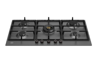 Picture of Bertazzoni Pro Series 90cm Gas Hob with Central Wok Burner Matt black