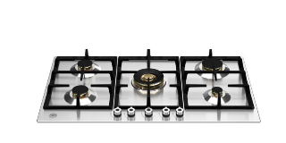 Picture of Bertazzoni Pro Series 90cm Gas Hob with Central Wok Burner Stainless Steel