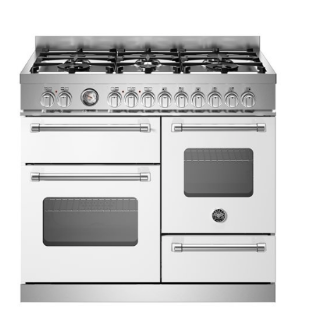 Picture of Bertazzoni Master 100cm Range Cooker XG Oven Dual Fuel Matt White