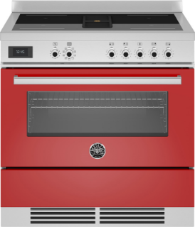 Picture of Bertazzoni Professional 90cm Range Cooker Single Aspirating Induction Gloss Red